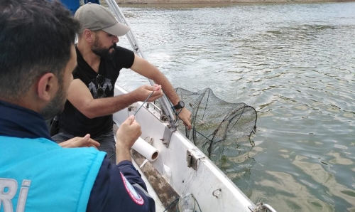 Alibeyköy barajında Kaçak avcılık denetimi gerçekleştirildi