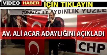 AV. ALİ ACAR ADAYLIĞINI AÇIKLADI