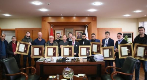 BAYRAMPAŞALI GAZİLERDEN BAŞKAN AYDINER’E ZİYARET