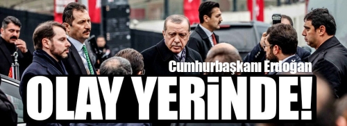 Cumhurbaşkanı Erdoğan hain saldırının gerçekleştiği olay yerinde inceleme yaptı