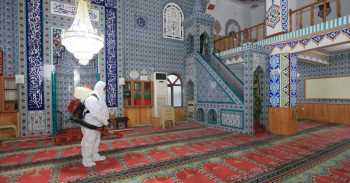 İbadethanelerde Dezenfeksiyon Çalışmaları Yapıldı