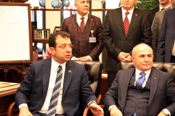 İbb Başkanı İmamoğlu, Başkan Akgün’Ü Ziyaret Etti
