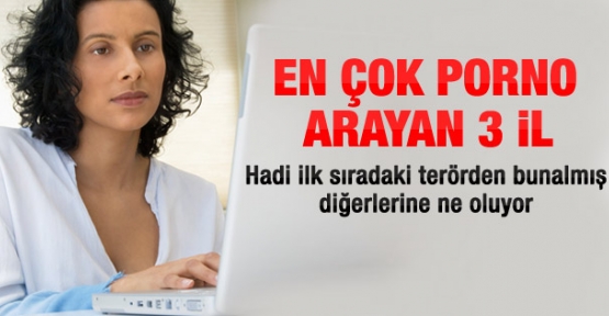 Türkiye'nin en çok porno arayan 3 ili