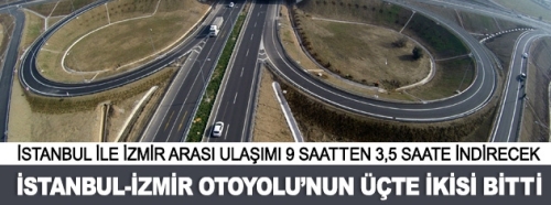 İstanbul-İzmir Otoyolu'nun üçte ikisi tamamlandı