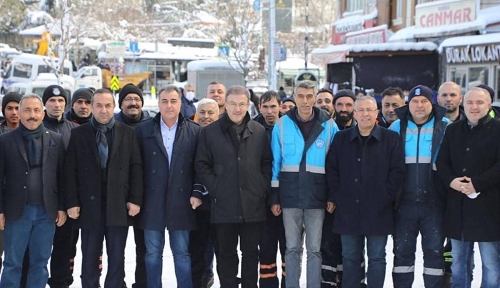 Kar temizleme çalışmaları 24 saat devam etti