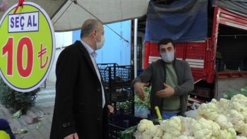 Kartal’Da Semt Pazarında Korona Virüs Denetimi
