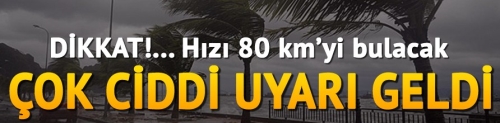 Meteorolojiden şiddetli lodos uyarısı