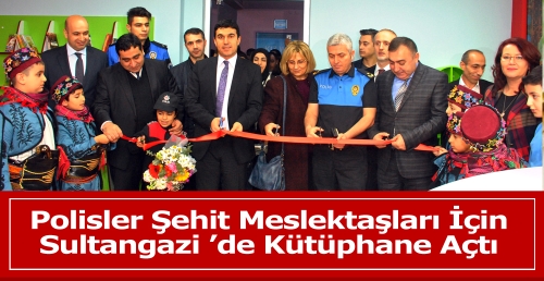 Polisler şehit meslektaşları için Sultangazi ’de kütüphane açtı 