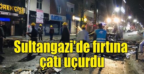 Sultangazi'de fırtına çatı uçurdu