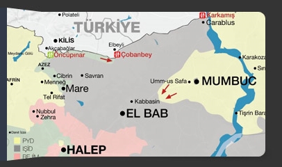 Fırat Kalkanı son durum haritası kapıya dayandılar!