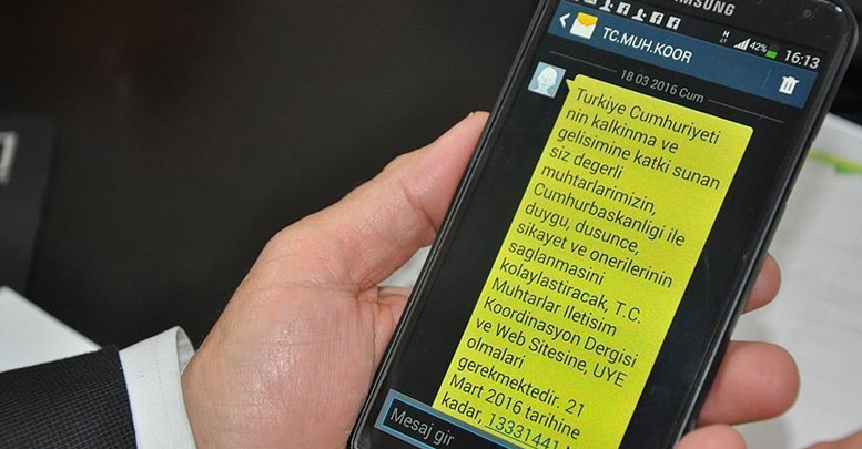 Muhtarları SMS'le dolandırmak istediler
