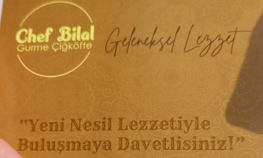 Chef Bilal Gurme Çiğköfte Yeni Şubesinin Açılışına Davet